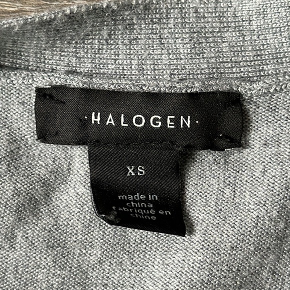 Halogen sweater gray cardigan size XS long sleeve button up preppy - Picture 9 of 9
